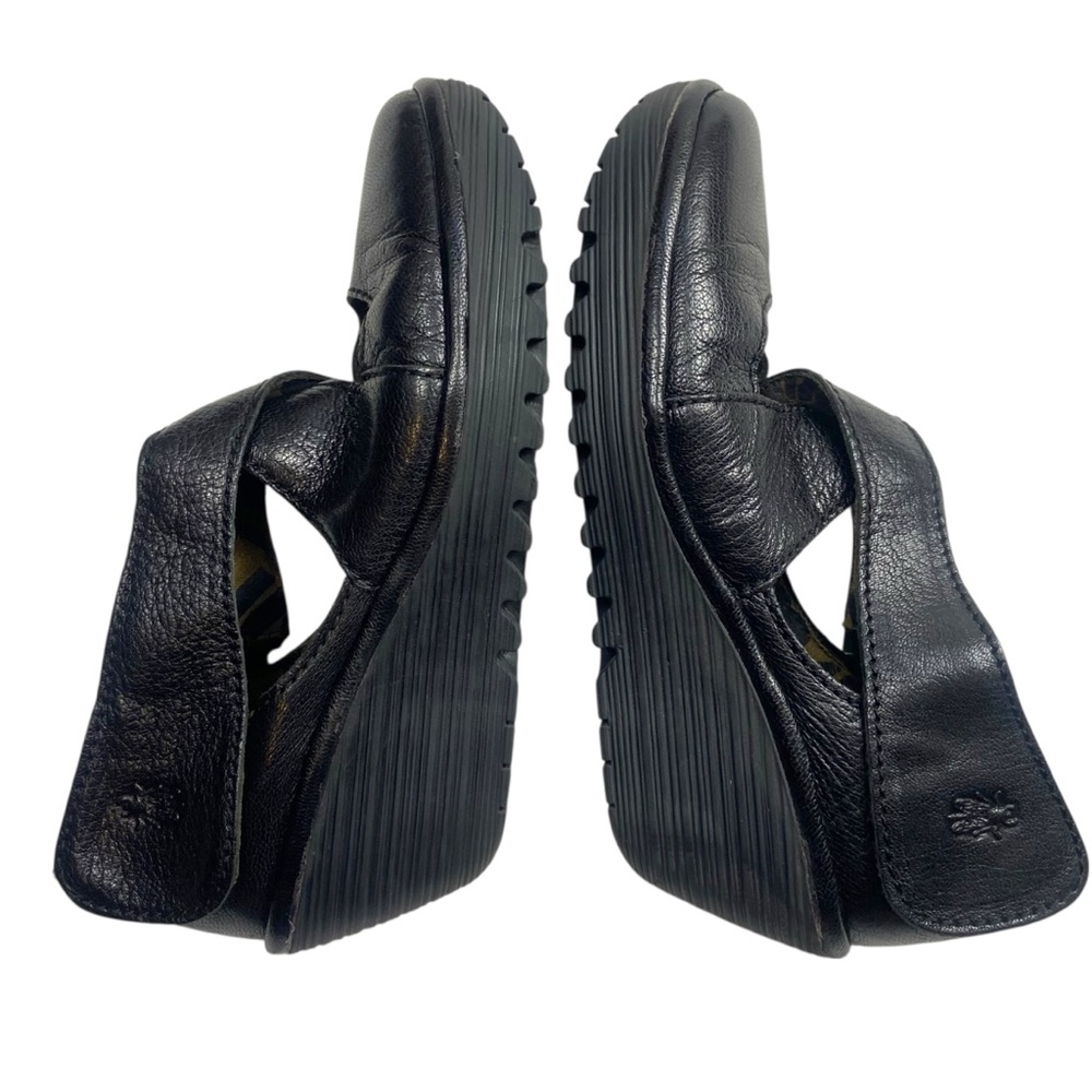 Fly London Yogo Women's Wedge Sandals - Black 9 9.5 40 - Picture 11 of 13